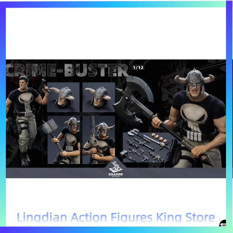 Auf Lager KRAKEN STUDIO Criminal Buster Punisher 1/12 Actionfigur Animationscharakter Modell Spielzeugsammlung Geschenk