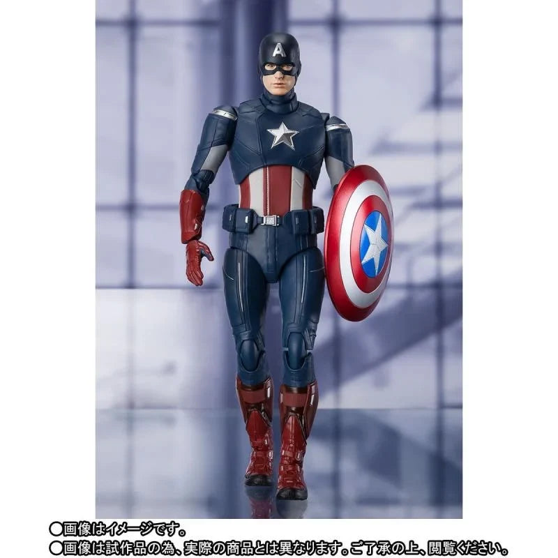 In Stock Original Bandai Shf Sh Figuarts Endgame Captain America Action Figures Model Toys Figura Collection