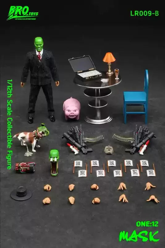 Hot Actionfigur Die Maske Maßstab 1:12 Lr009a Lr009b Jim Carrey Charakter Bewegliches Modell Sammlerstück Geschenk für Fans Ornament