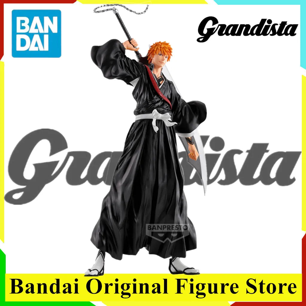Original BANDAI Grandista BLEACH THE REBOOTED SOULS Kurosaki Ichigo Action Figure Toy PVC Model Collection BANPRESTO Gros Status