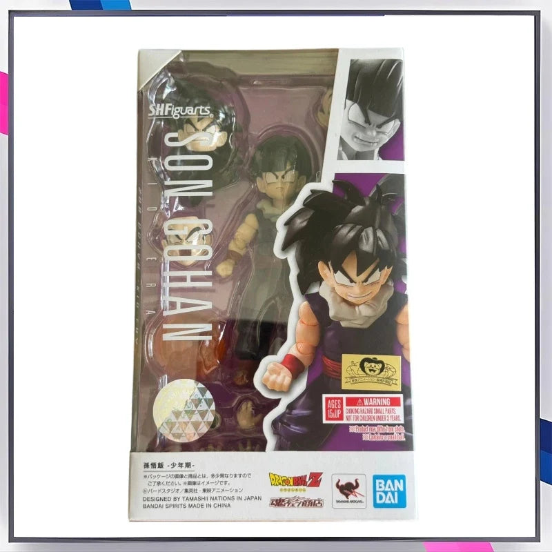 100% Original In Stock BANDAI S.H.Figuarts Dragon Ball Z SHF Son Gohan Children's Action Figure Toys in PVC Collect Gifts