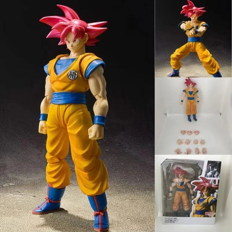 Dragon Ball New Shf Black Goku Saiyan Zamasu Pink-Jointed Action Figure Model Figurine Anime Collection Decoration Model Toys