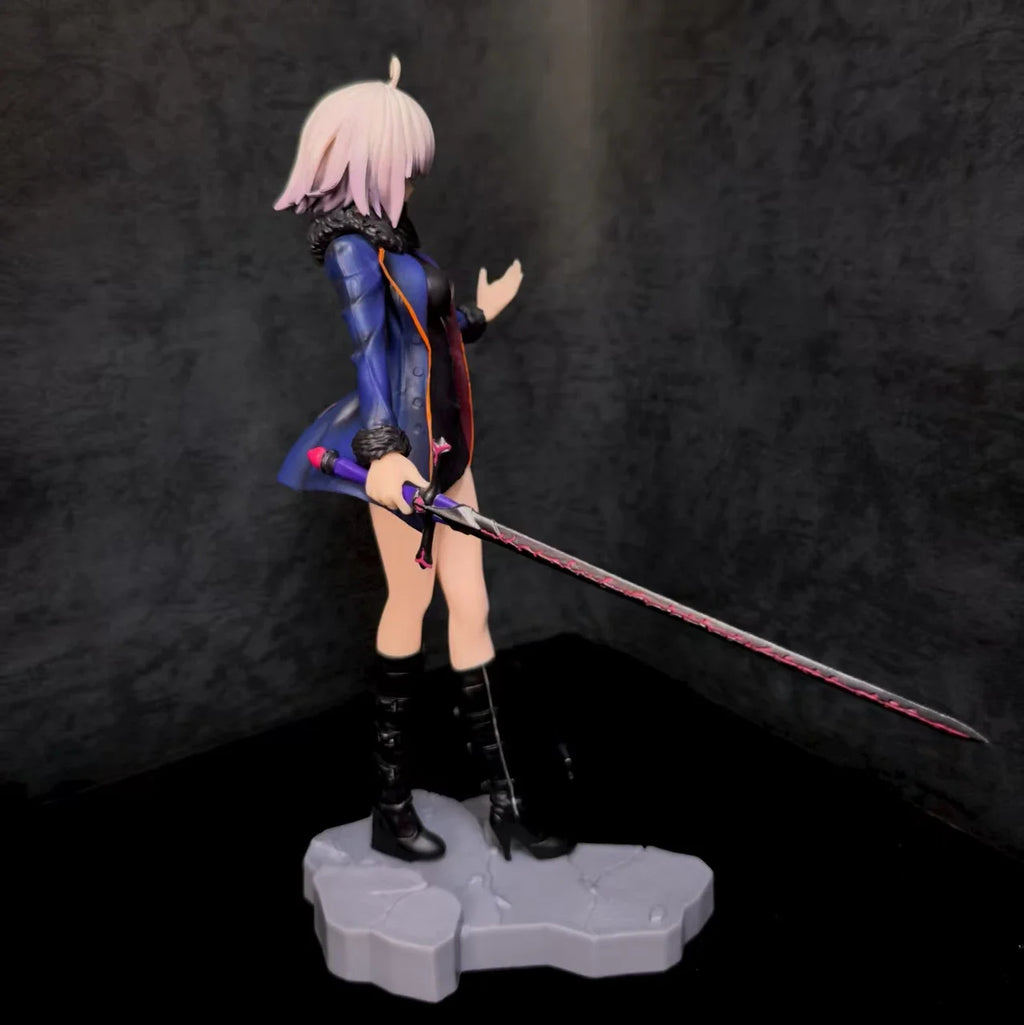 26cm Fate Grandorder Black Joan Of Arc Casual Clothes Cute Anime Action Figurines Model Kit Desktop Ornament Collection Toy Gift