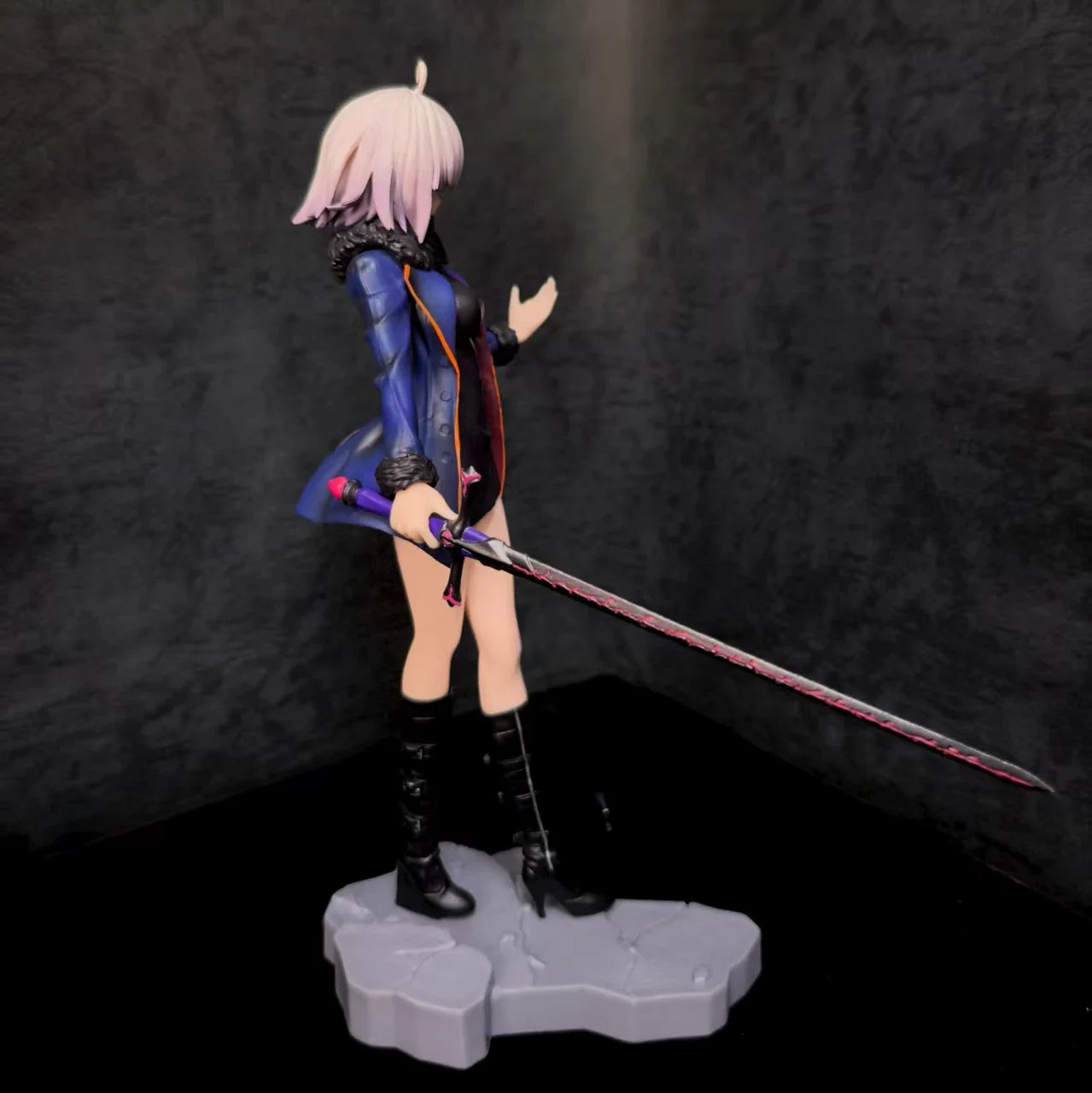 26cm Fate Grandorder Black Joan Of Arc Casual Clothes Cute Anime Action Figurines Model Kit Desktop Ornament Collection Toy Gift