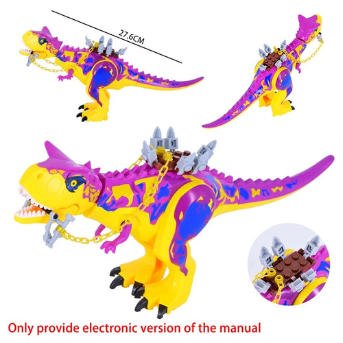 2025 New Jurassic Dinosaur Titanosaurus Dinosaur Seat Buildable Dino with Fortress Structure Ladders Flag