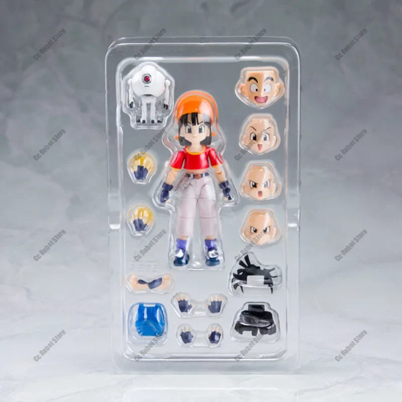 Bandai Genuine SHF Dragon Ball Pan -GT- &GILL Anime Action Figure Joints Movable Collectible Model Toys Ornaments Gift Children
