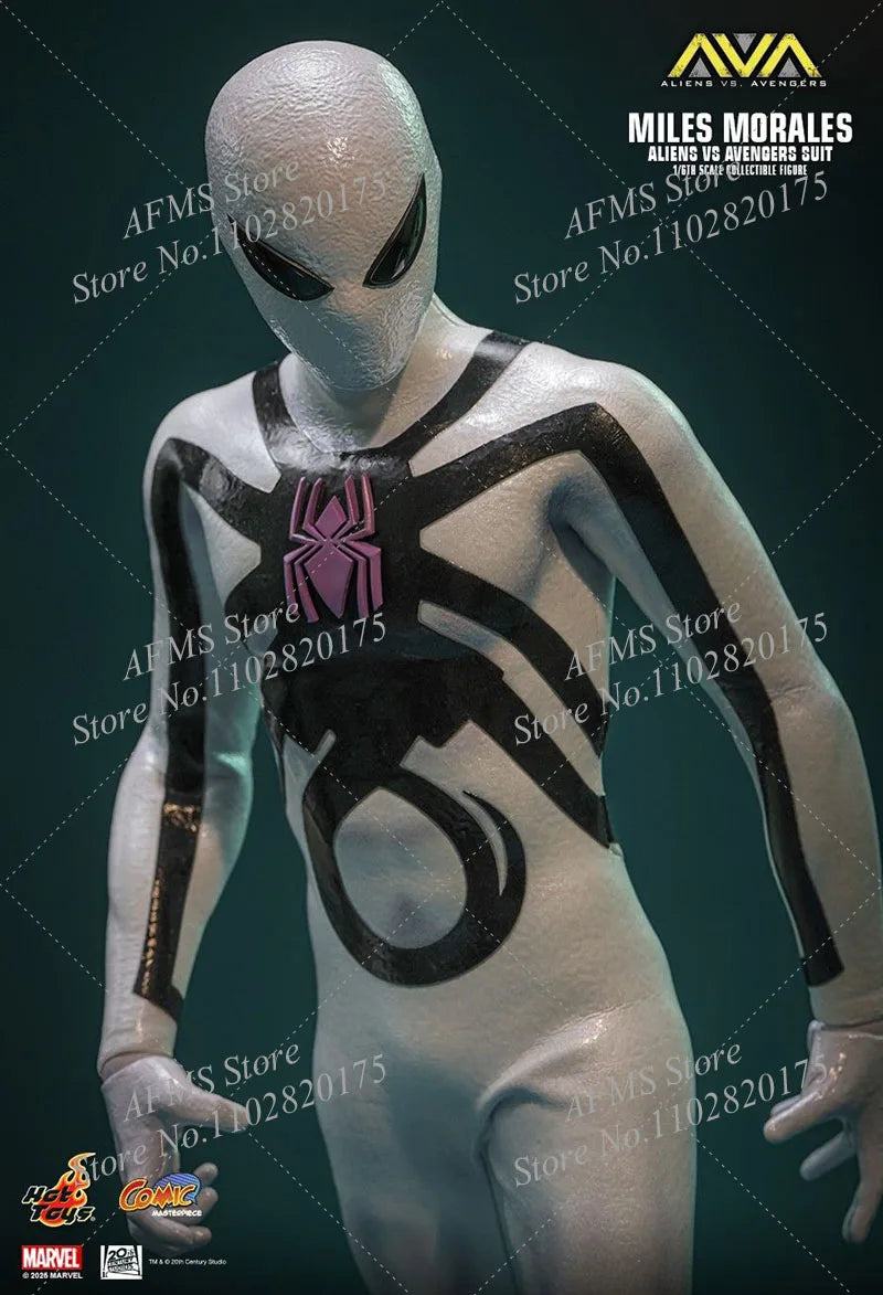 HOTTOYS CMS027 1/6 Scale Collectible Figure Miles Morales Aliens Avengers Suit Full Set 12Inch Men Soldier Action Figure Model T