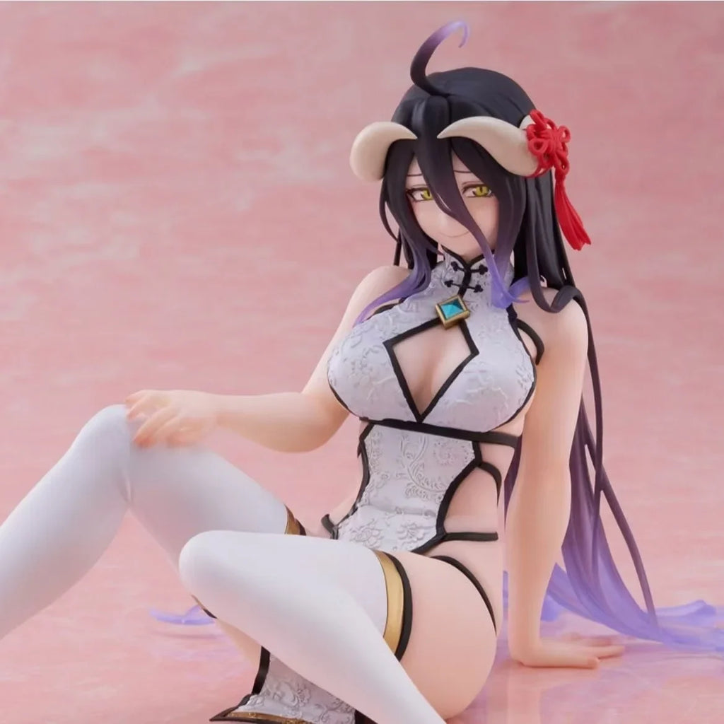 In Stock Original TAITO Desktop Cute Overlord Albedo China Dress Ver. Anime Figures Toys Collection Gifts Models Ornaments