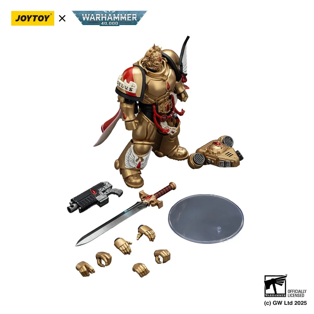 [IN STOCK] JOYTOY Warhammer 40K Action Figure 1/18 Blood Angels Captain with Heavy Bolt Pistol & Power Sword Model birthday