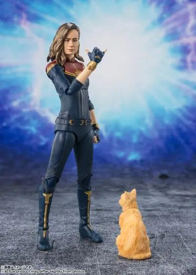 In Stock Bandai S.H.Figuarts SHF Captain Marvel Carol Danvers Chewie Goose Animation Action Figure Toy Model Collection Hobby