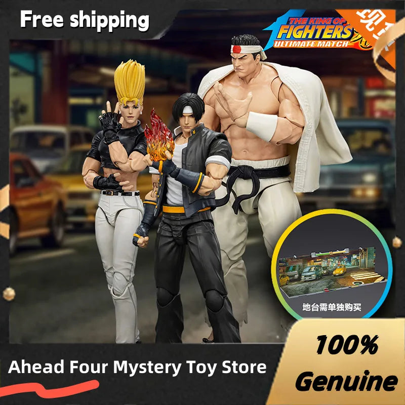 Joytoy Dark Source Xsnk King Of Fighters' 98um Goro Daimon Three Person Team 1:18 Mobile Soldier Handheld Benimaru Nikaido