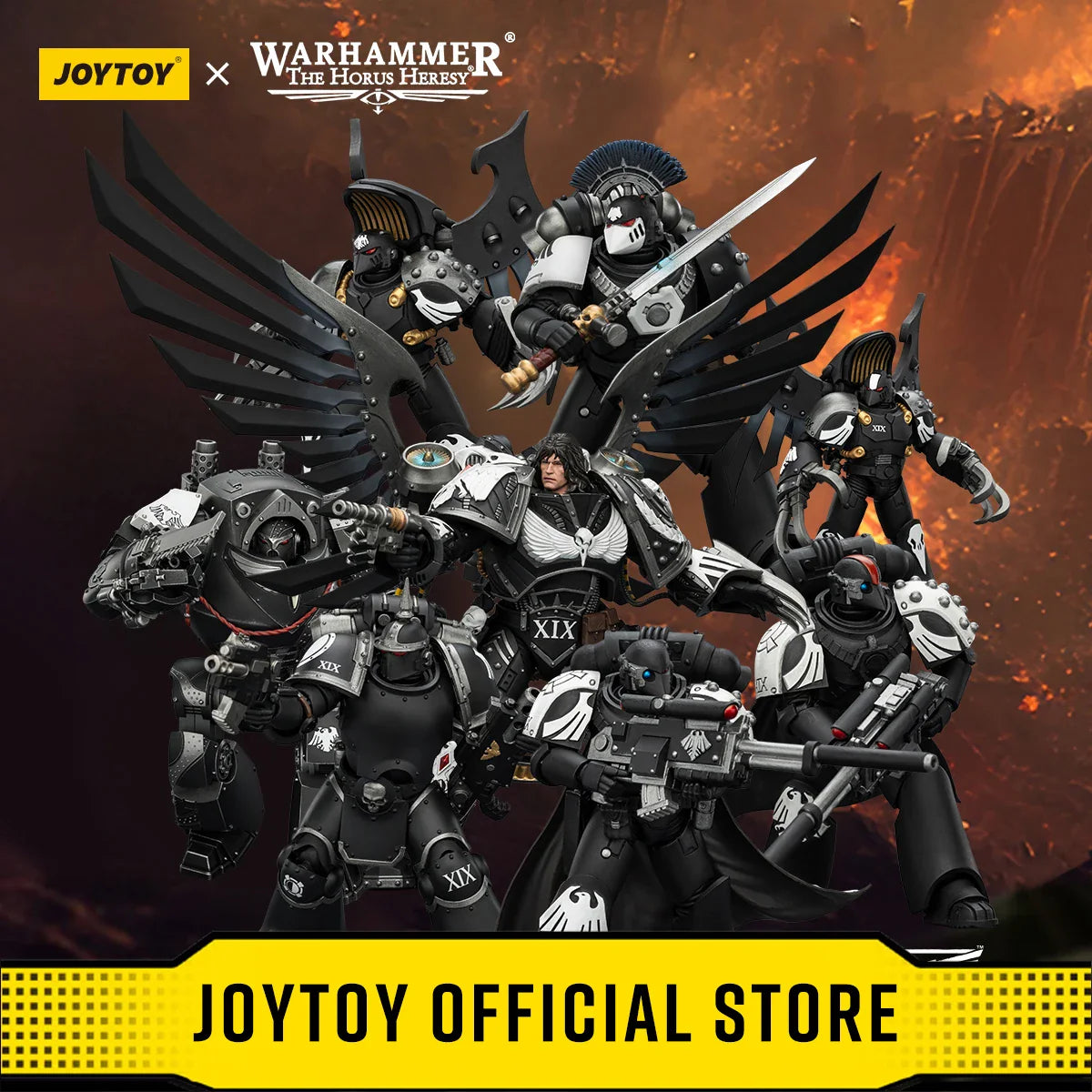 JOYTOY Warhammer „Die Horus Häresie“ 1:18 Actionfiguren Raven Guard Corvus Corax, Primarch der XIX. Legion Raven Guard