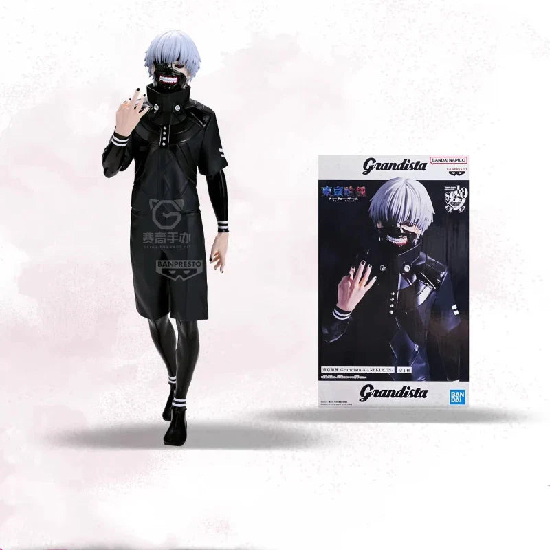 27cm Tokyo Ghoul Grandista Ken Kaneki Actionfigur Maske Weißhaar Modell Anime Statue Ornament Sammlerstück PC Gehäuse Deko Geschenke