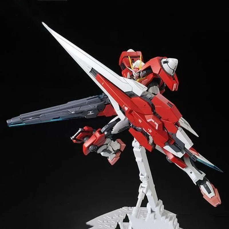 Bandai Original MG Gundam 00 Seven Sword Inspector GN-0000GNHW 1/100 Anime Action Figure Assembly Model Toys Gifts For Children