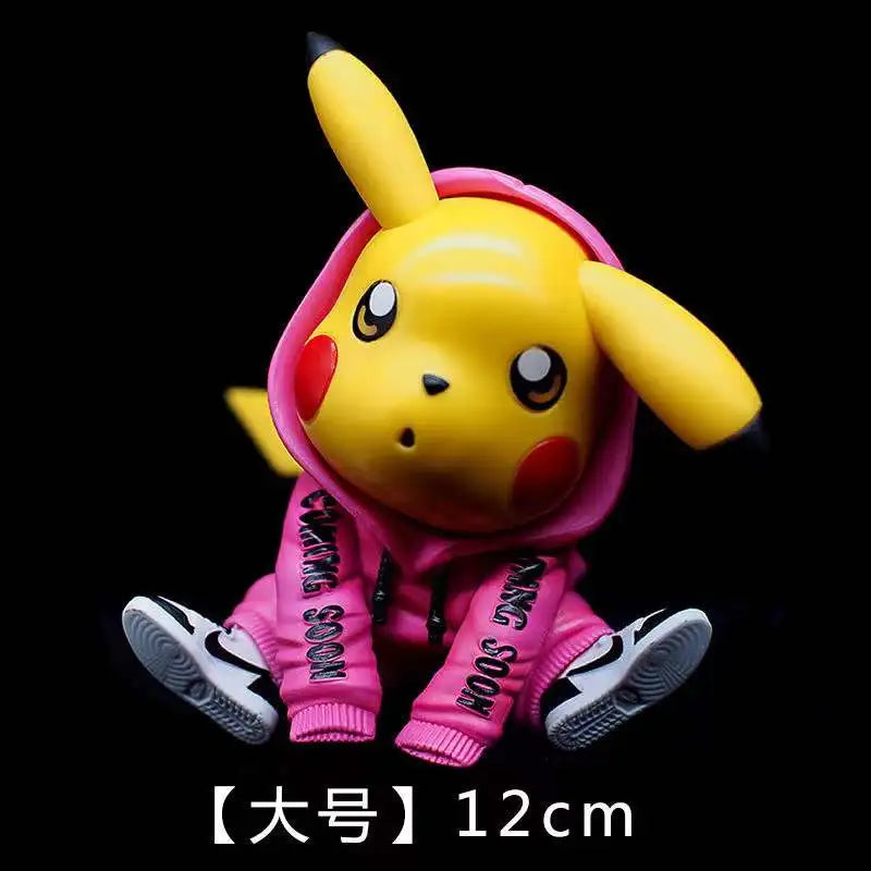 Anime Pokemon 12CM Pikachu Cosplay Action Figure Mini Q Cute Cartoon PVC Model Toys Children Gifts