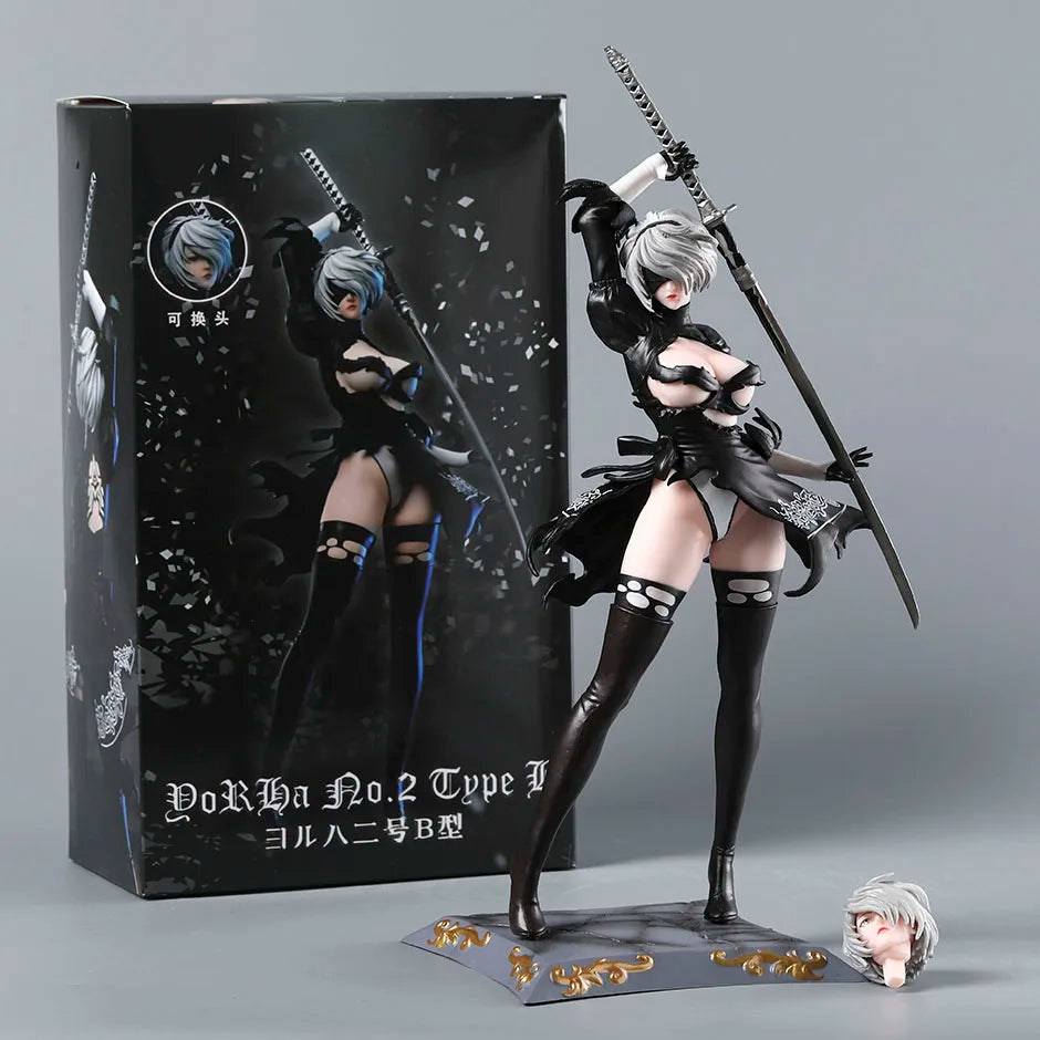 NieR Automata 2B YoRHa No.2 Type B 1/7 Scale Figure Model PVC Toy Display Gift Collection Statue