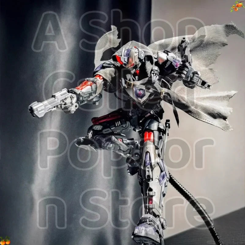 Hemoxian Mg 1/100 Scale Lone Shadow Assembly Model Kit 19cm With 4 Head Mask Over Zero Action Figure Robot Plastic Model Toy