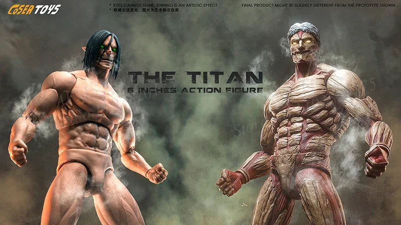 AD-001 AD-003 1/12 Men Soldier The Armored Titan Eren Jaeger Ultra Flexible Joint Body 6Inch Anime Action Figure Body Modle Toys