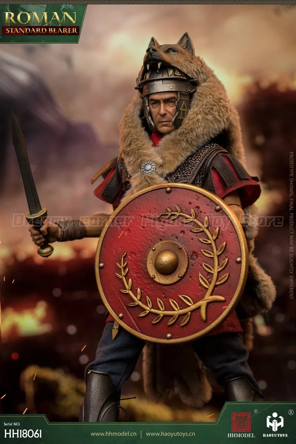 【In Stock】Original HHMODEL HAOYUTOYS HH18061 Imperial Legion Rome Flag Bearer 1/6 Action Figure Collection Ornament Toy