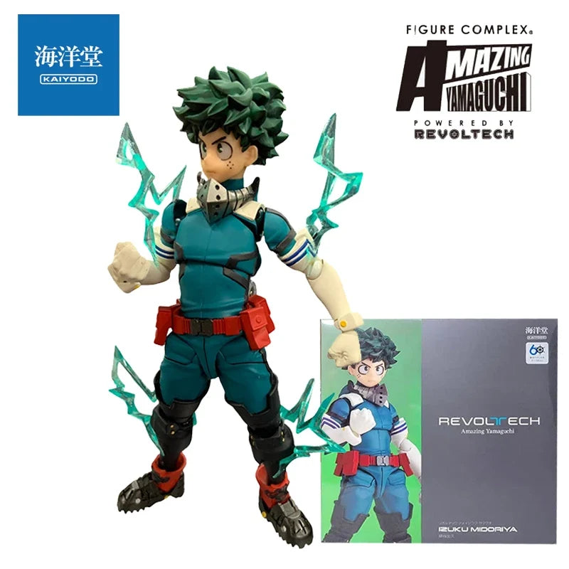 KAIYODO Genuine Amazing Yamaguchi Series My Hero Academy Midoriya Izuku，All Might Finished Product Movable Model As A Gift