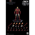 Original Threezero MARVEL THE INFINITY SAGA DLX Iron Man Mark 7 Anime-Figur Modell Spielzeug-Sammlung