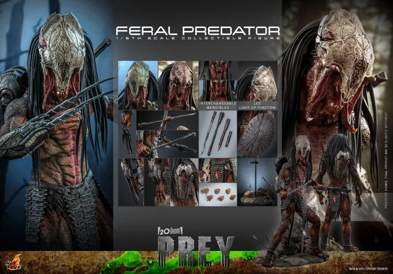 1:6 Hot Toys Iron Warrior: Prey Rage TMS114  Action Figure Feral Predator Figures Collect Dolls 37cm Hottoys Model Toy Gift