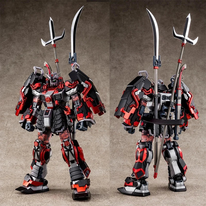 BANDAI original box MG 1/100 Shin Musha Gundam SENGOKU NO JIN BLACK ROBE LARGE ARMOR assembly ornaments collection toy In shock