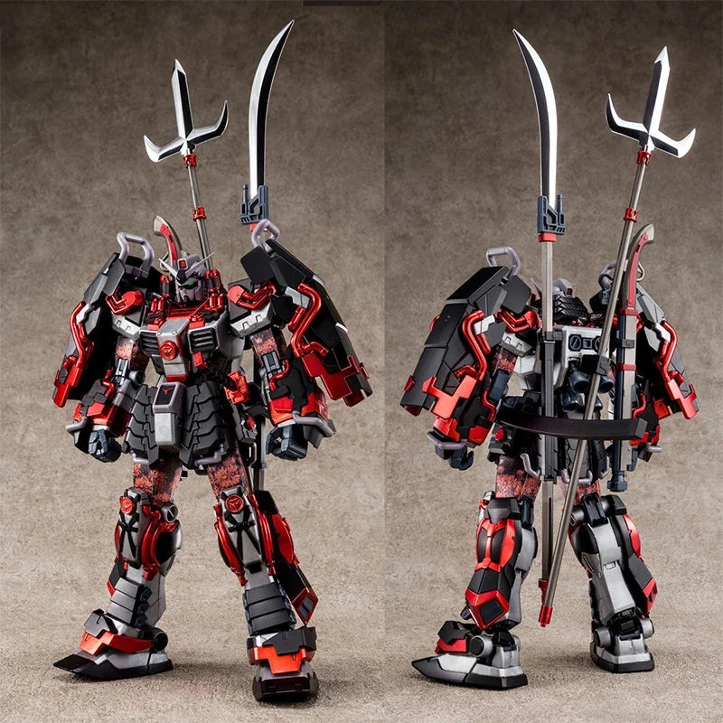 BANDAI original box MG 1/100 Shin Musha Gundam SENGOKU NO JIN BLACK ROBE LARGE ARMOR assembly ornaments collection toy In shock
