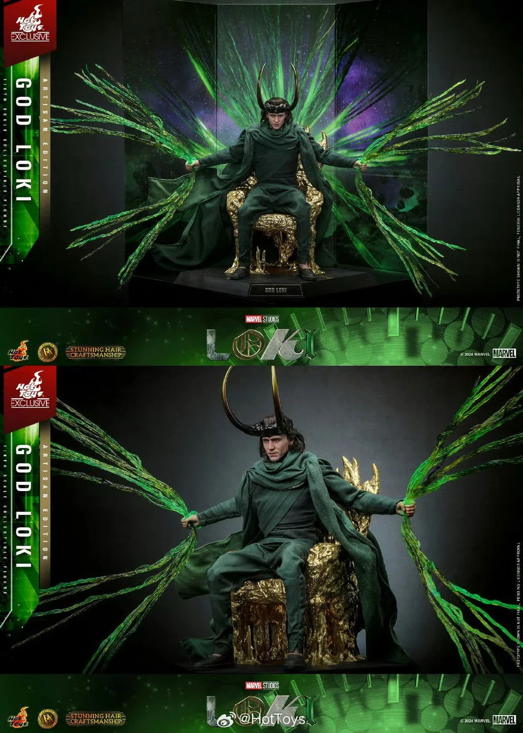 In Stock HotToys God Loki Gel Hair Version Hair Transplant Version 1/6 Soldier Doll Anime Action Figure Toy Model Collection