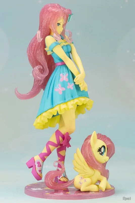 Original KOTOBUKIYA Beautiful Girl Statue Series × Rainbow Pony Rou Rou Limited Edition Anime Doll Figure Model Toys Gifts