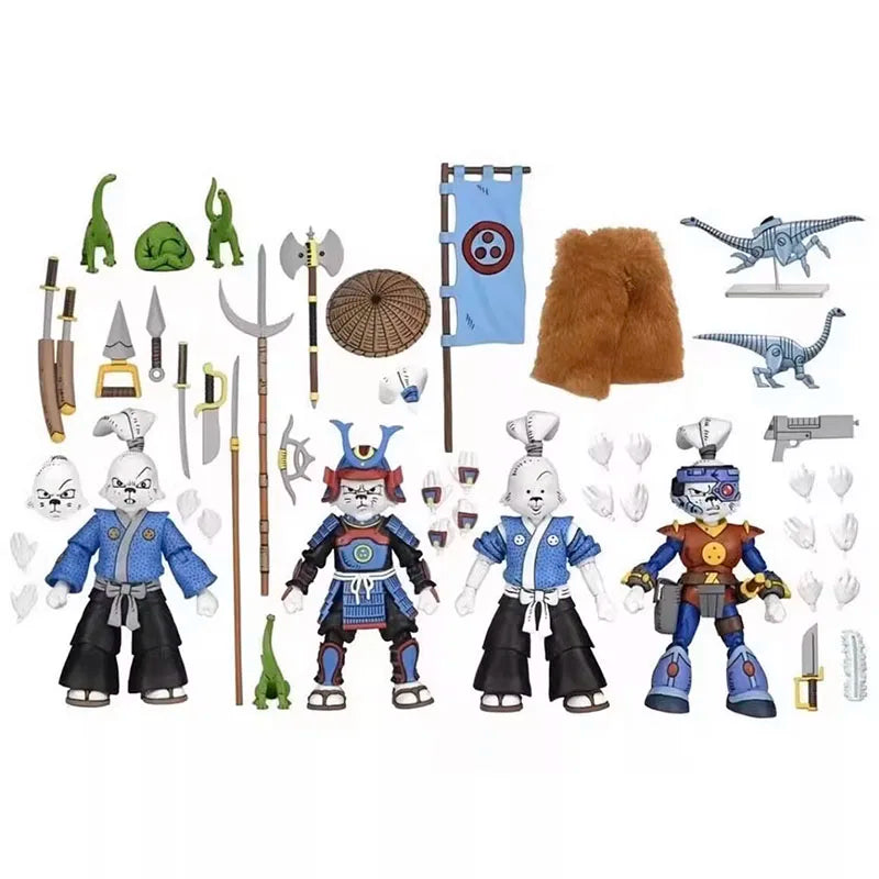 NECA 54393 TMNT Figure Teenage Mutant Ninja Turtle Usagi Yojimbo Miyamoto Usagi Action Figuras Anime 7-Inch Model Original Gift