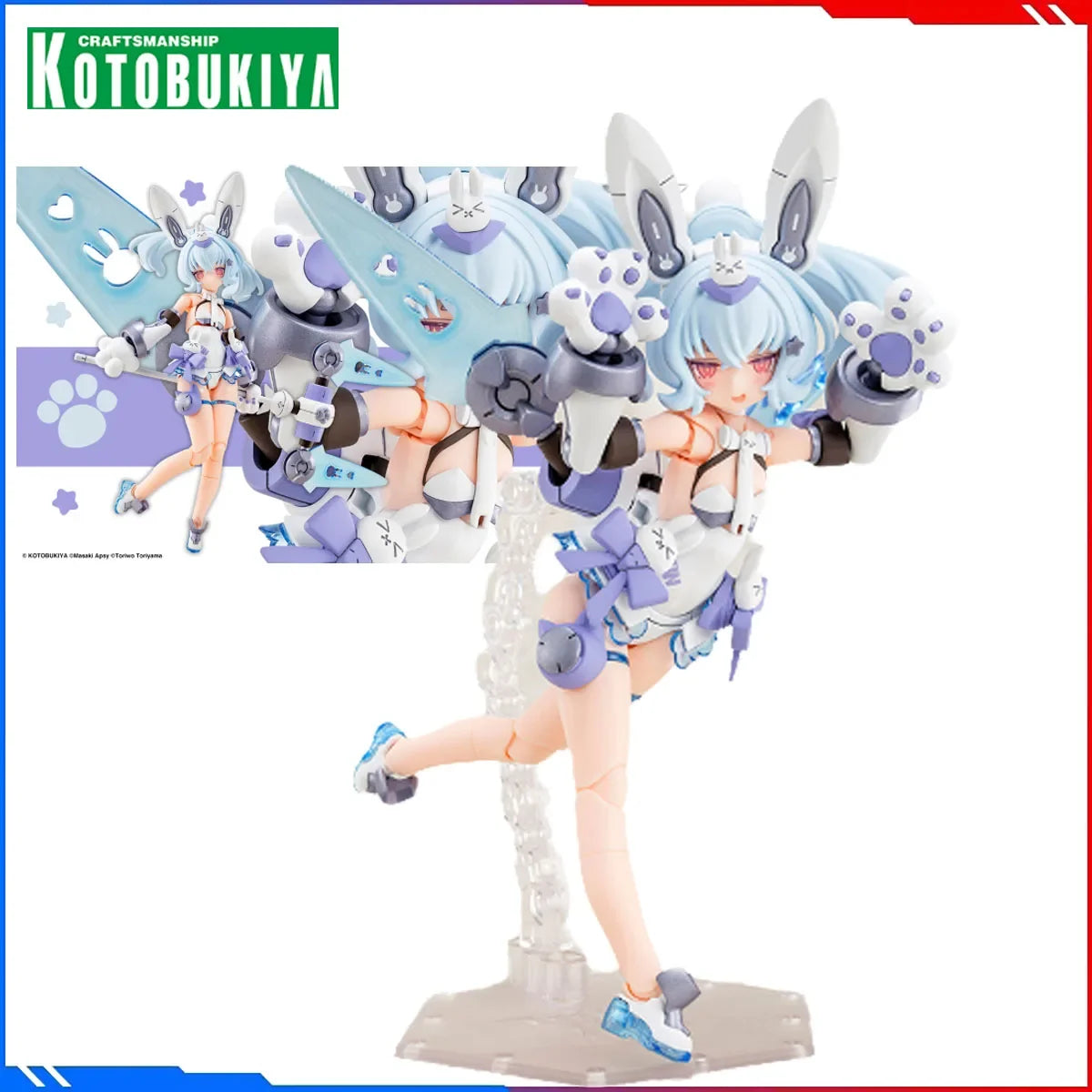 Genuine KOTOBUKIYA Anime Model Kits Megami dispositivo Toys PUNI MOFU Snow Rabbit 1/1 Action Figure Assembly Model Gift