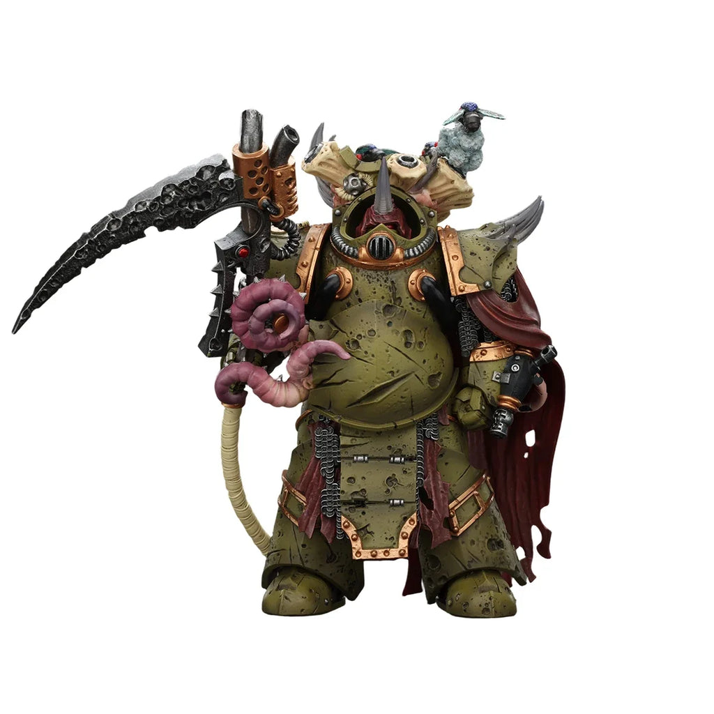 JOYTOY Warhammer 40k 1/18 Action Figures Death Guard Deathshroud Terminator Champion with Manreaper and Plaguespurter Gauntlets