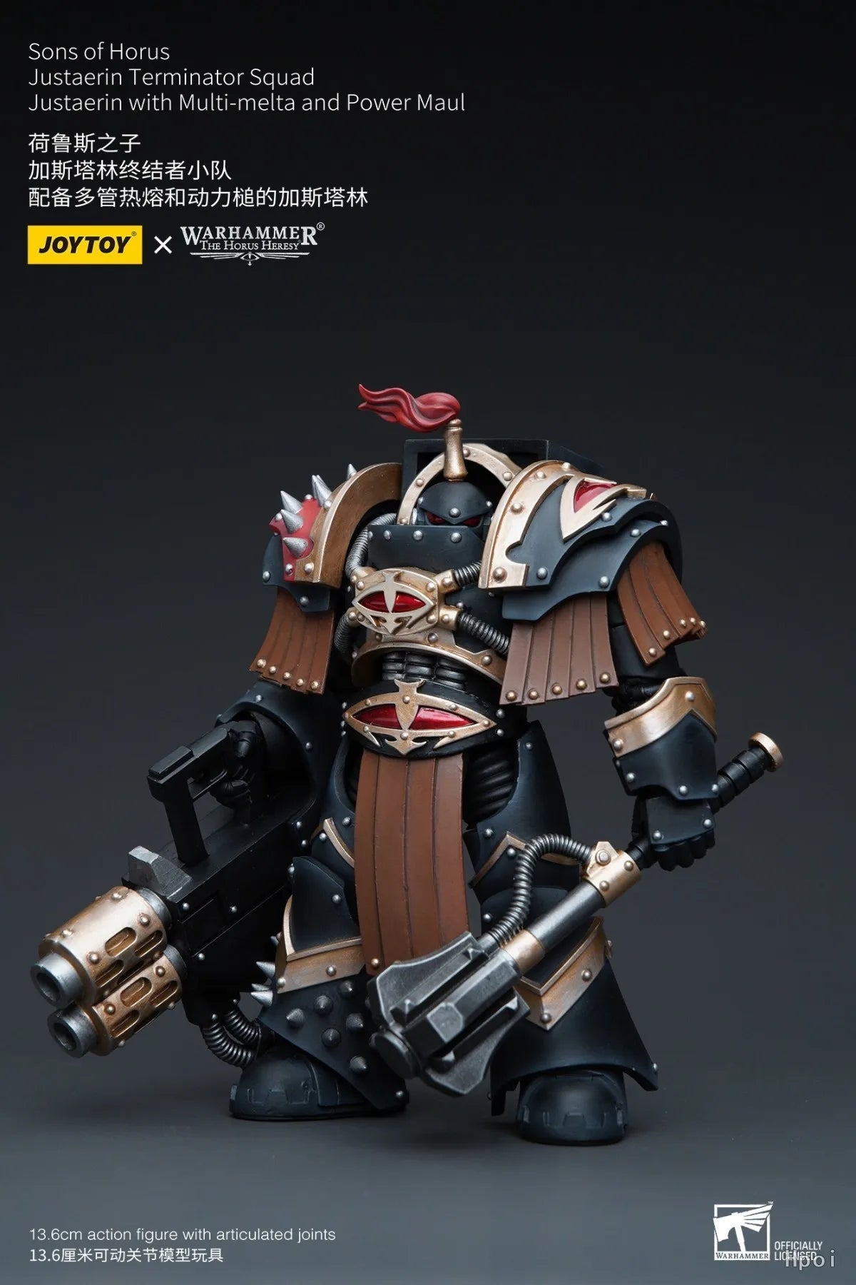 【Original】JOYTOY Warhammer 40K The Horus Heresy Sons of Horus Justaerin Terminator Squad Justaerin with Multi-melta Power Maul