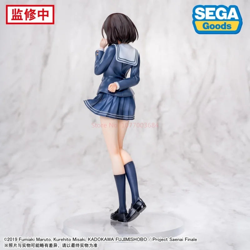 Original Sega Anime Toy Saekano: How To Raise A Born Girlfriend Megumi Kato Jk Girl Uniform Figure Model Desktop Ornament Toy