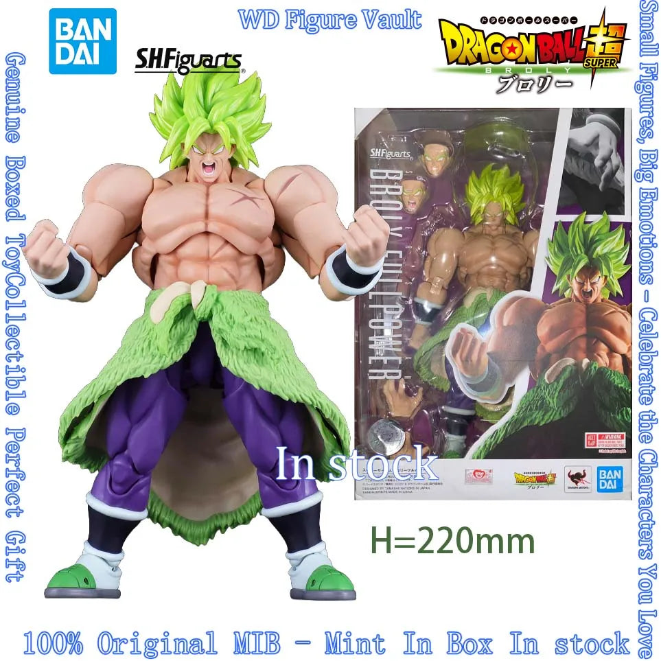 Auf Lager Bandai S.H.Figuarts Super Saiyan Broly Full Power Dragon Ball Super Broly Figuren Anime Modell Echtes verpacktes Spielzeug Geschenk
