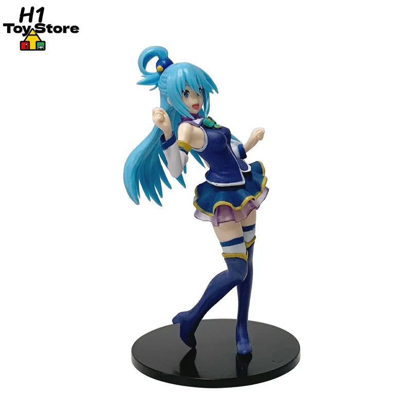 KonoSuba Anime Action Figure Water Goddess Aqua & Bikini Megumin Standing Pose PVC Anime Girl Collectible Display Model Fan Gift