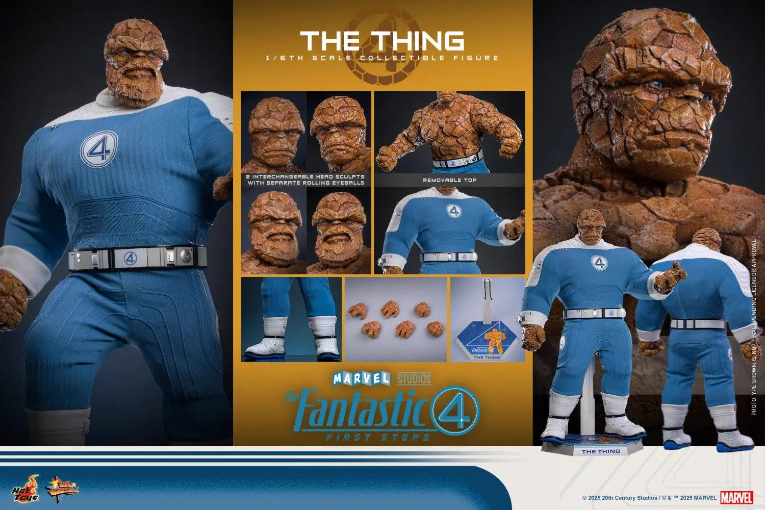 24 Stunden Versand HotToys MMS813 Fantastic 4 First Show of Strength Stone Man 1/6 Actionfigur Geschenk-Sammlung