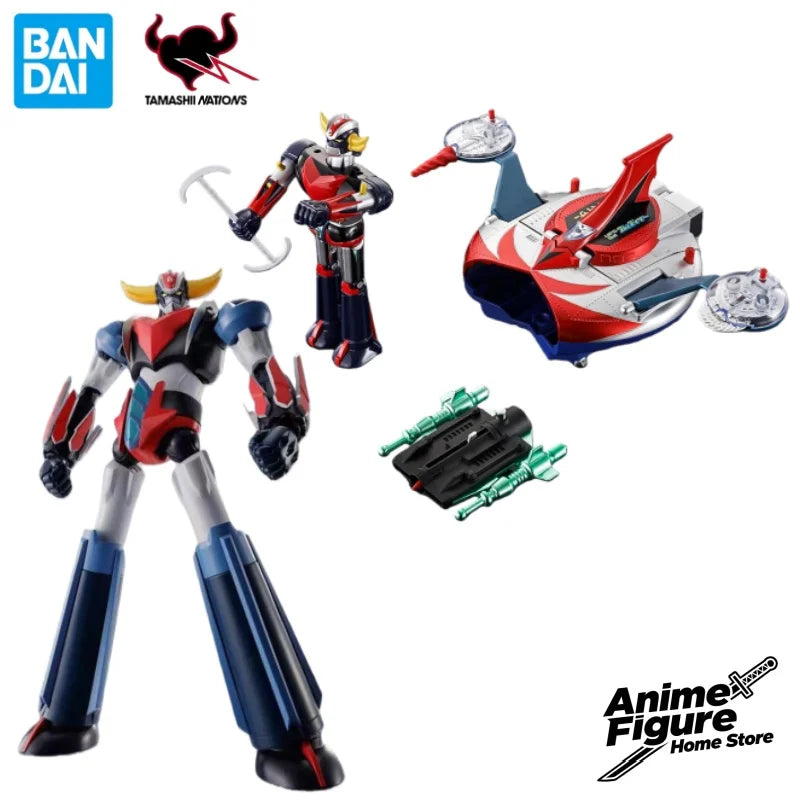 100%Original in Stock Bandai CHOGOKIN GRENDIZER & SPAZER UFO SET 1975 Replica Anime Character Toy Model Ornaments Collection