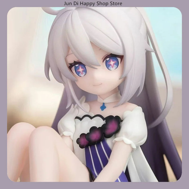 Honkai Impact 3rd Kiana Kaslana Herrscher of Finality Chibi Version 10cm Sitting Pose Anime Figure Statue Desktop Decoration