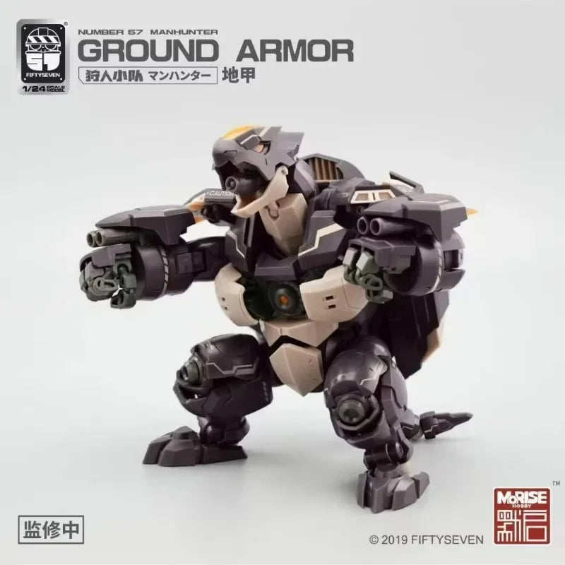 NEW KEMO FIFTYSEVEN Manhunter GROUND ARMOR NO.57 1:24 3-Pack Turtle Armord Puppet Squad Anime Action Figure Set SHARK Toy Gift
