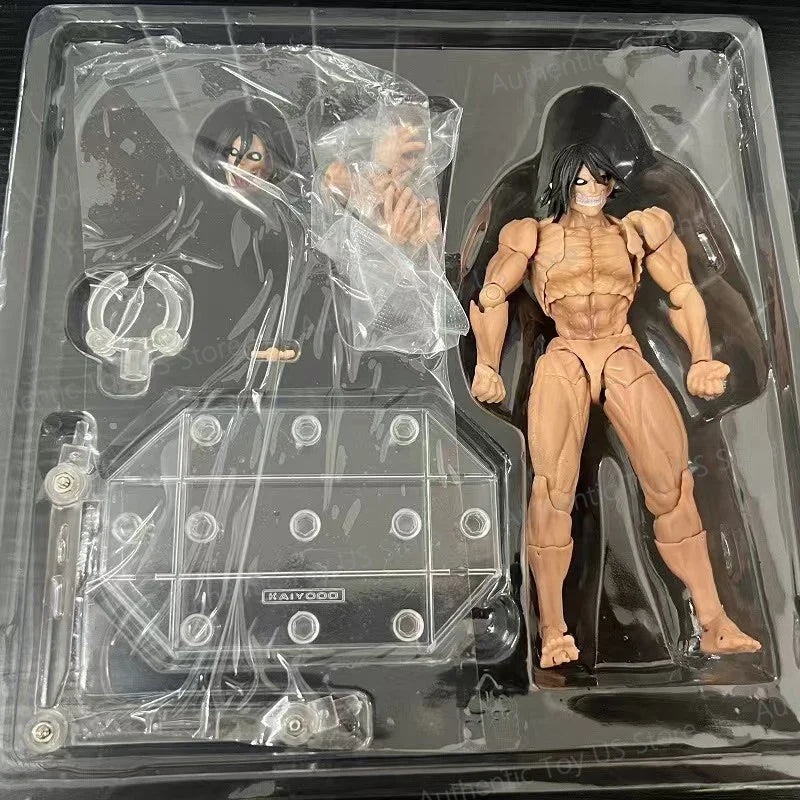Attack on Titan Eren Jaeger Action Figure Revoltech Amazing Yamaguchi Eren Yeager Model Toys Figures Movable PVC Collection Doll