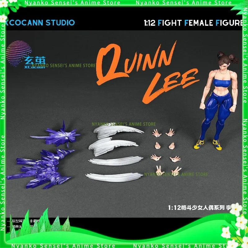 XCOCANN STUDIO Fighting Girl Quinn Lee Li Qinghan 1/12 Action Figure Anime Model Trendy Toys Desktop Doll Collectibles