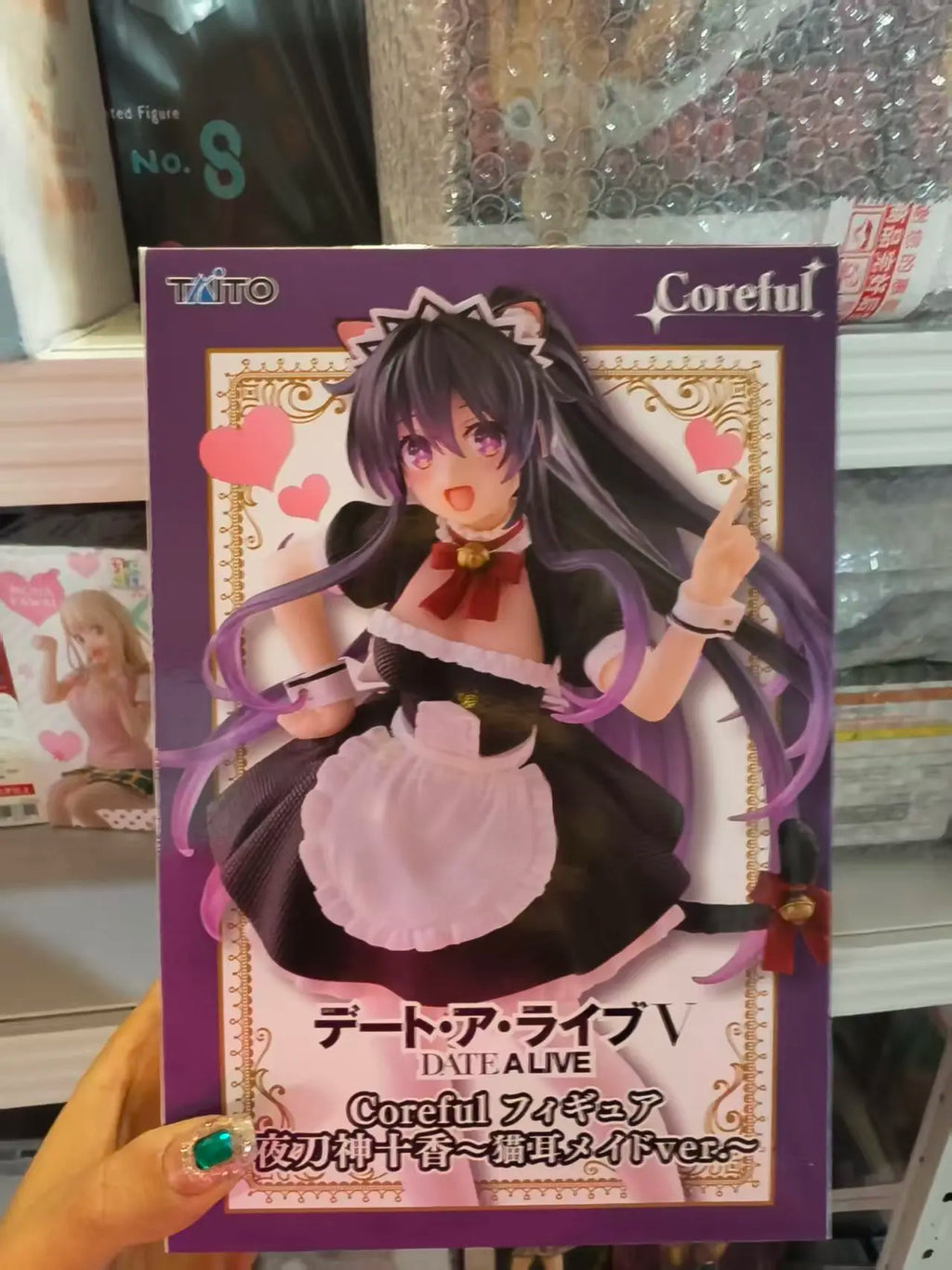 '-In Stock Original TAiTO DATE A LIVE Yatogami Tohka Cat Ear Maid 18cm Anime Figure Toys Doll Statue