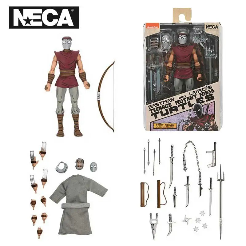 NECA 54382 Toys Teenage Mutant Ninja Turtles (Mirage Comics) Action Figure Foot Ninja Classic Colors 18 cm Original Model Doll