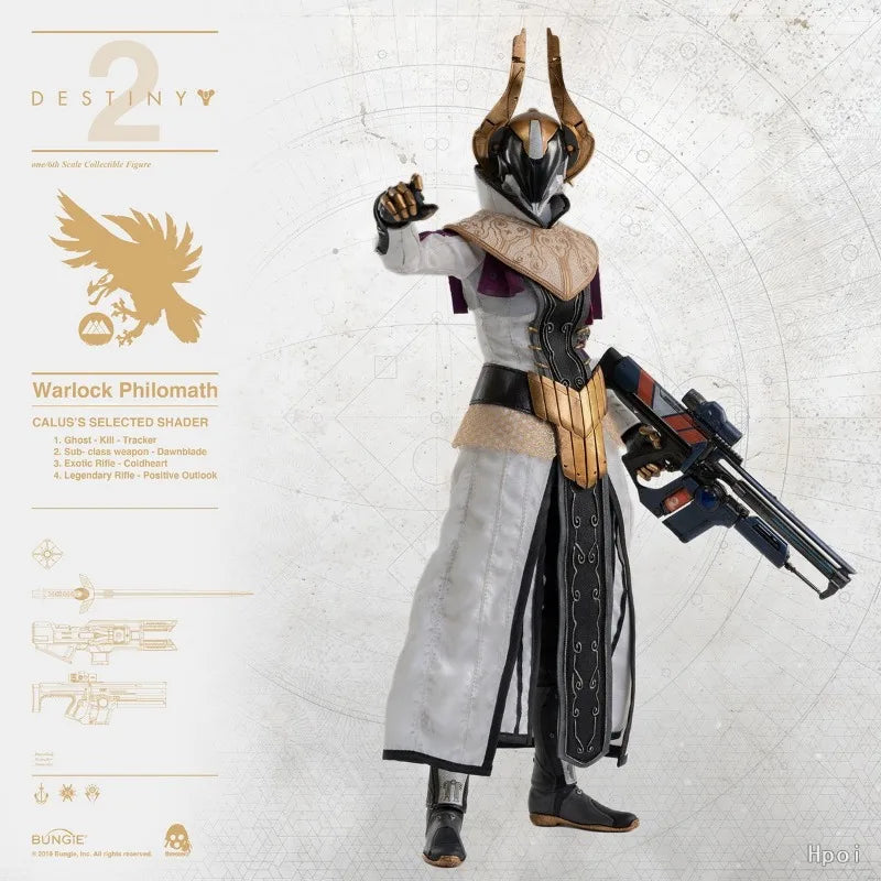 Threezero Original 1/6 Destiny 2 Finished Movable Doll Game Action Characters Boys and Girls Toys Warlock Hunter Collection Gift