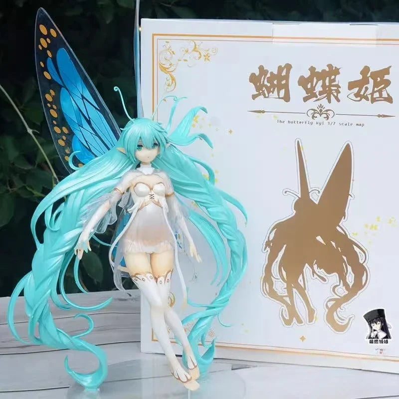 33cm 1/7 Hatsune Miku Butterfly pretty Girl Figure Sexy Anime Model Decoration Birthday Festival Gift