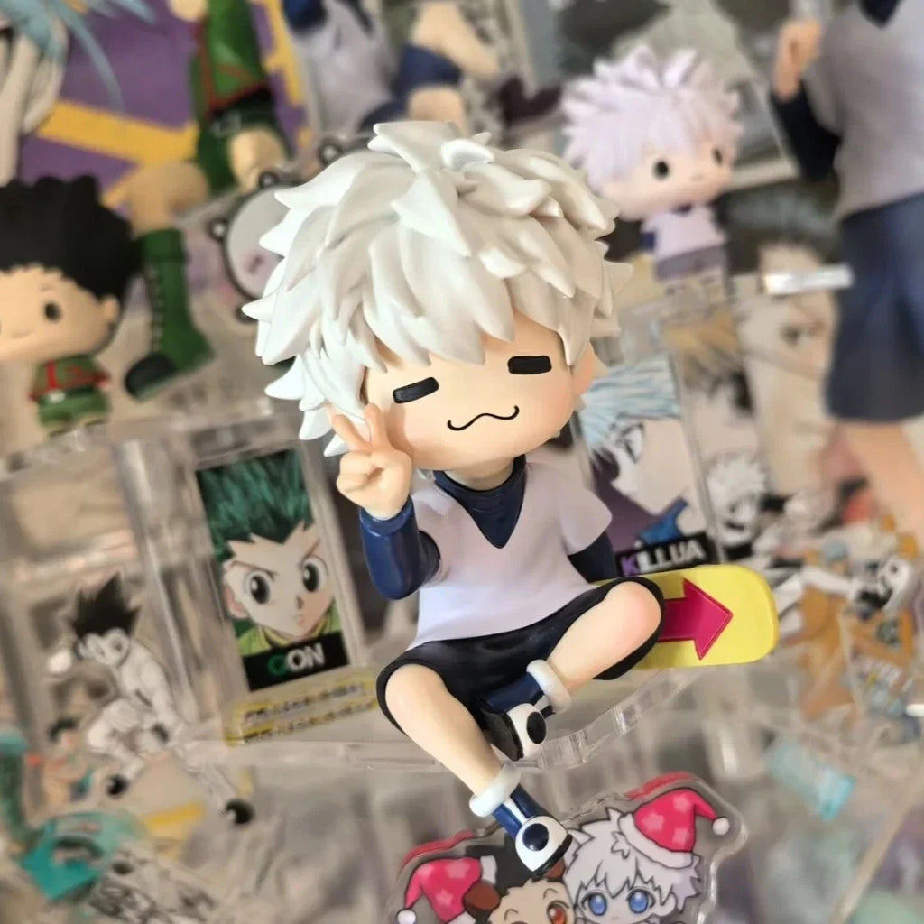 HUNTERxHUNTER Cartoon Q-Version Cat KILLUAZAOLDYECK Anime figure Doll Toys Desktop Ornament decor Collect Model Garage Kit Gifts