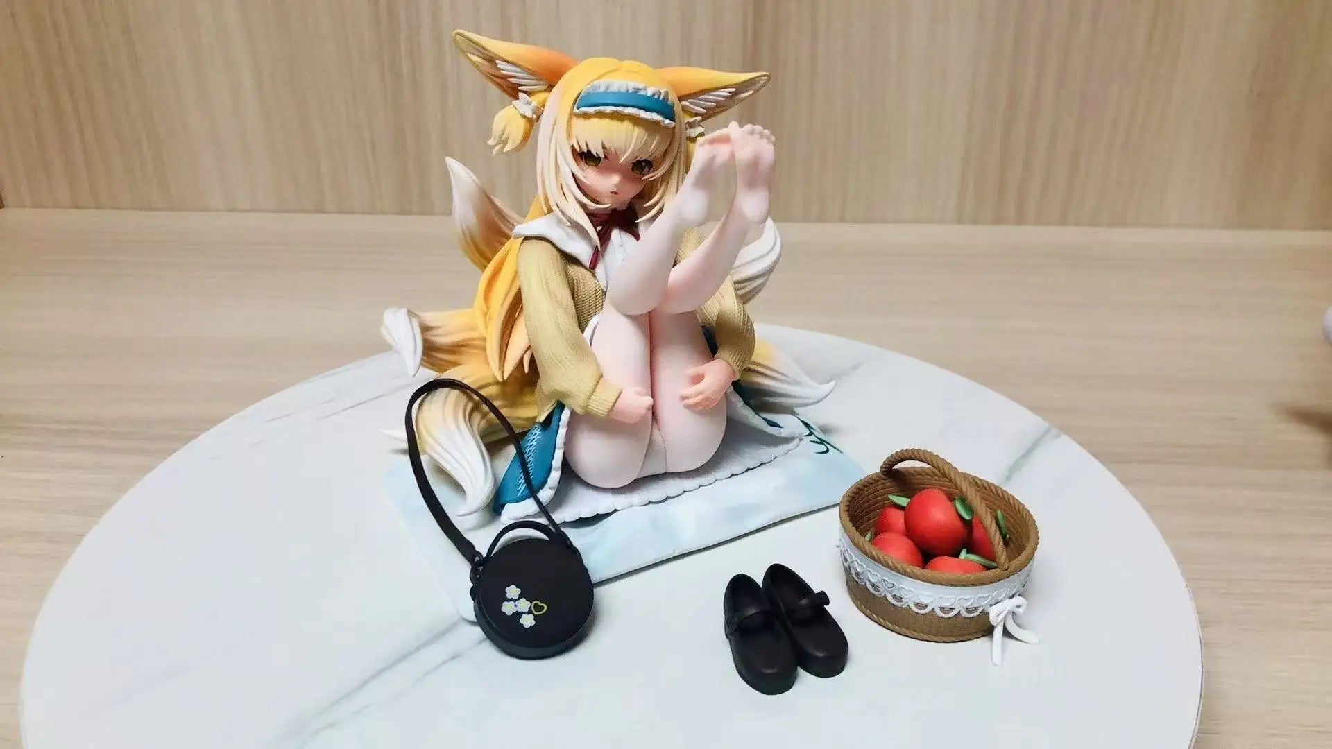 Arknights Suzuran Spring Song Picnic Theme Anime Figure Fox girl Statue Desktop Decoration Gift