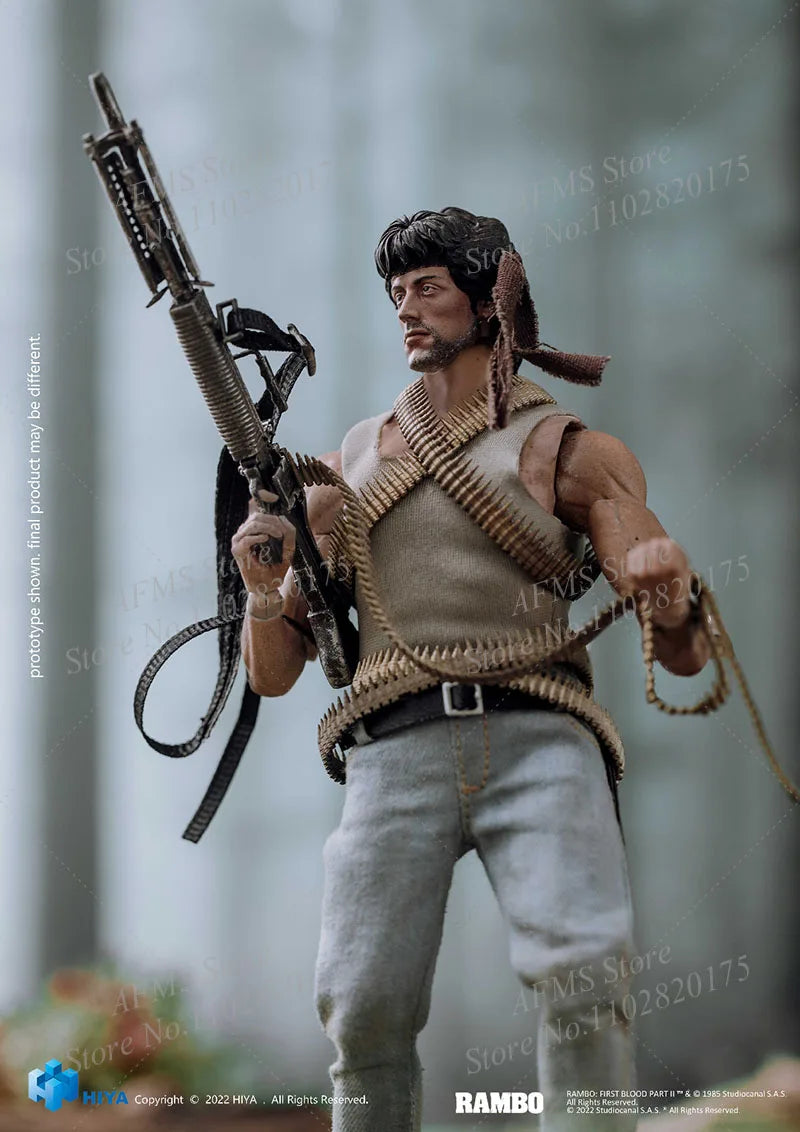 HIYA 1/12 Scale Collectible Figure John J. Rambo First Blood Michael Sylvester Gardenzio Stallone 6" Men Soldier Action Figure
